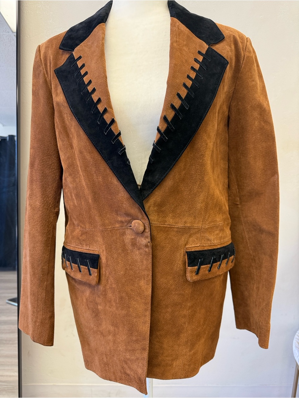 Vintage Cripple Creek Genuine Leather Suede Western Blazer Jacket Women’s M Brow - Picture 14 of 17